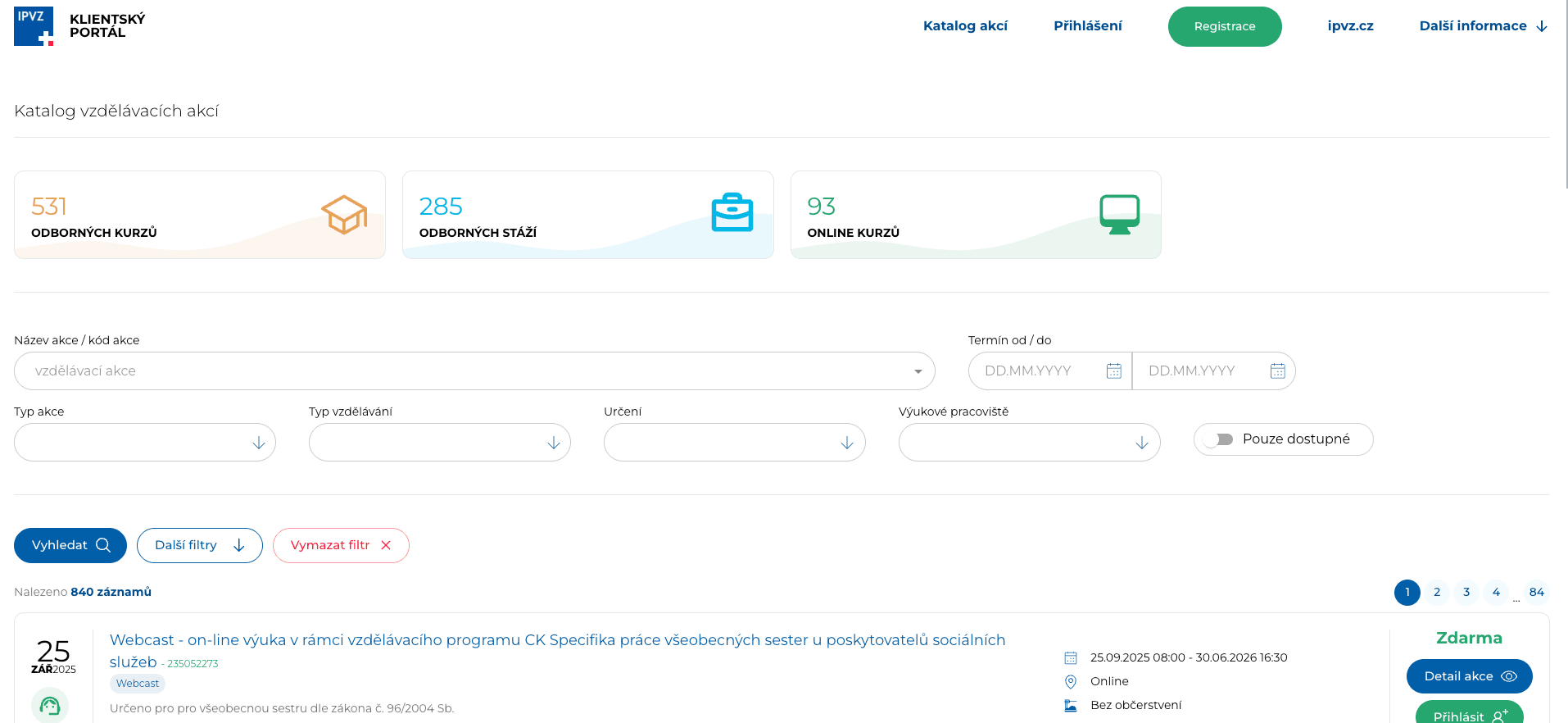 IPVZ Portál ukázka 3
